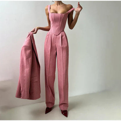 completo donna elegante blazer pantaloni