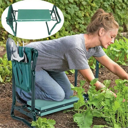 Jardek - Sgabello pieghevole per il giardino con tasche per le ginocchia