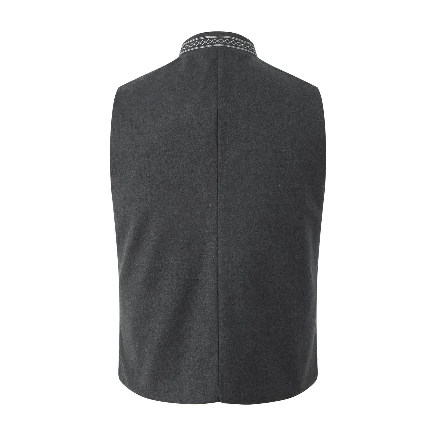 Elegante gilet da uomo in stile tradizionale con colletto alto – Classica chiusura a bottoni e stile senza tempo