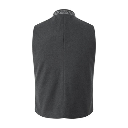 Elegante gilet da uomo in stile tradizionale con colletto alto – Classica chiusura a bottoni e stile senza tempo