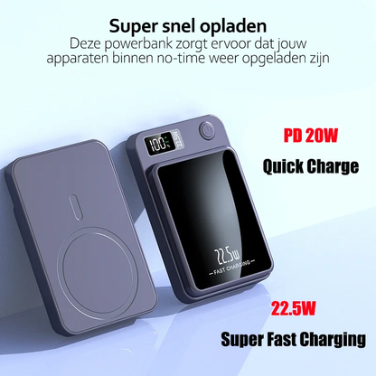 VoltZen - Batteria Esterna Magnetica Wireless | Powerbank Wireless | Compatibile con MagSafe