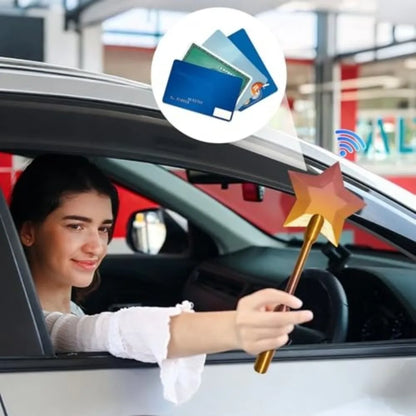 Bastone Magico per Portacarte 3D | Portacarte di pagamento contactless con stella | Oggi: 1+1 GRATIS