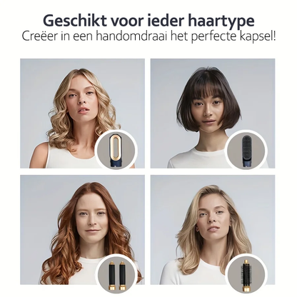 Styler per capelli Glow multifunzionale 5-in-1 con potente tecnologia agli ioni da 1000W, incluso asciugacapelli, piastra per capelli