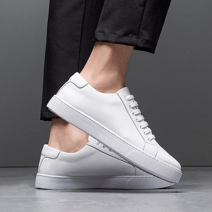 Sneaker in pelle da uomo moderne con suola bianca – Scarpe casual eleganti per il quotidiano e il business