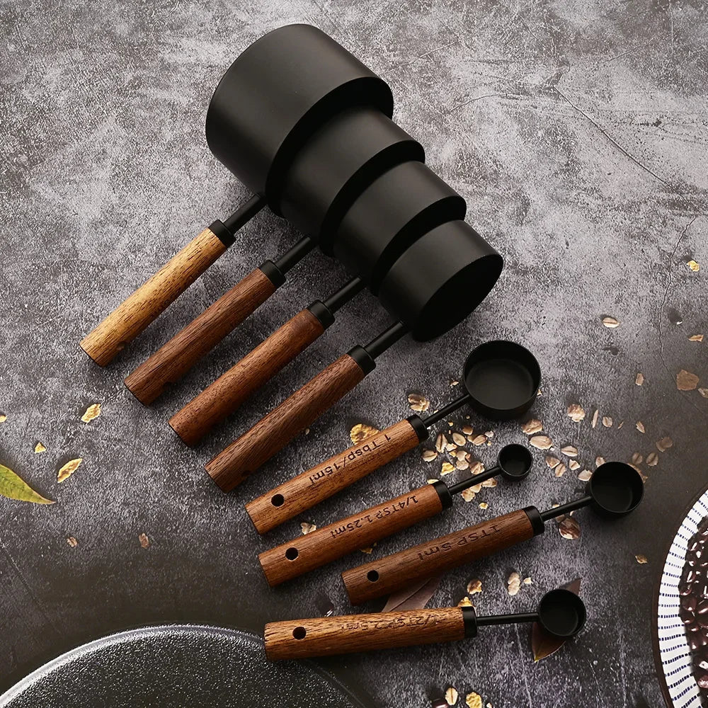 Prestinox - Set personalizzato di lusso 8 pezzi – Legno massello di rovere & acciaio inossidabile