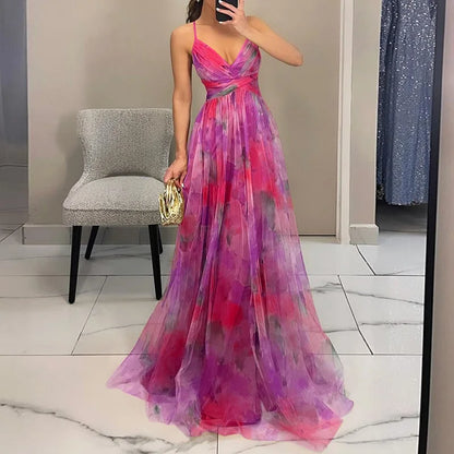 Liliane - Maxidress con stampa floreale