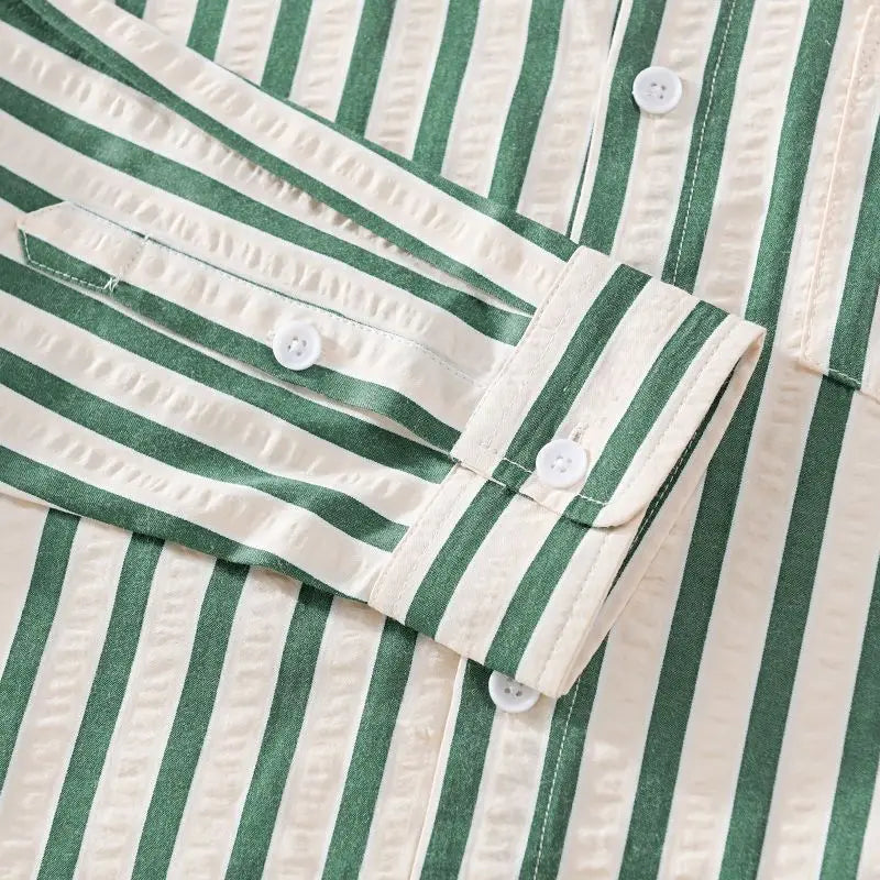 Camicia a righe leggera da uomo con bottoni – Leggera, Moderna e Versatile
