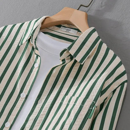 Camicia a righe leggera da uomo con bottoni – Leggera, Moderna e Versatile