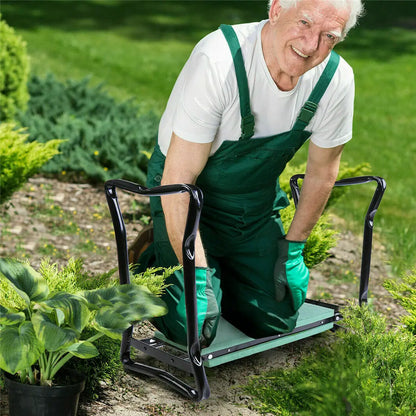 Jardek - Sgabello pieghevole per il giardino con tasche per le ginocchia