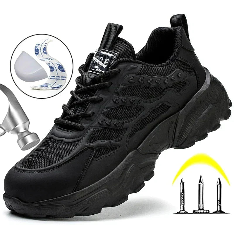 Robustik - Scarpe antinfortunistiche con punta in acciaio per uomini | Scarpe da lavoro robuste