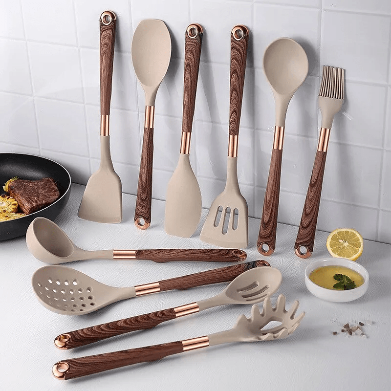 Auralis - Set da Cucina in Silicone di Lusso – 10 Pezzi