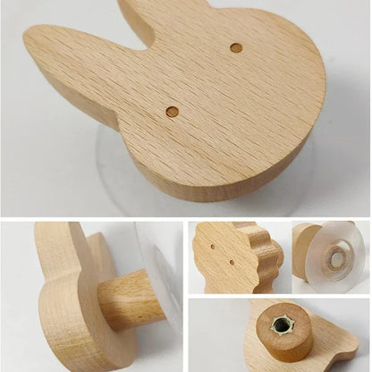 BoisMalin - Ganci a muro giocosi in legno con motivi animali