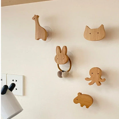 BoisMalin - Ganci a muro giocosi in legno con motivi animali