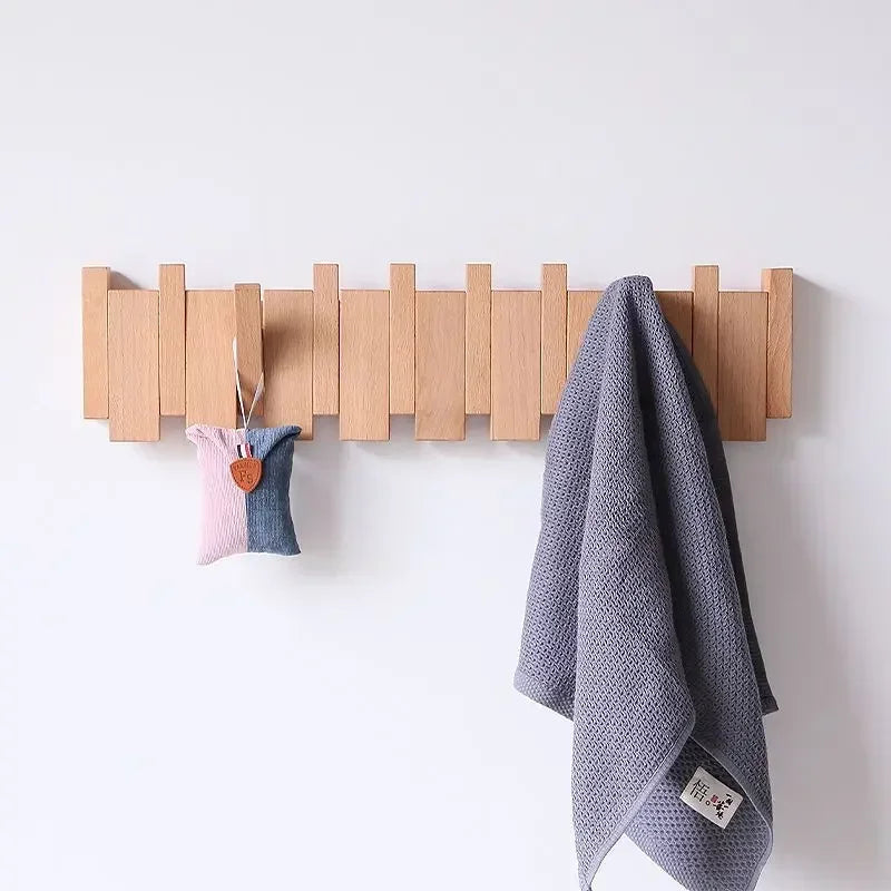 Gaspard - Stendino per Abiti in Legno a Pianoforte | Elegante Organizzatore da Parete per l'Ingresso, Cappotti, Cappelli e Chiavi