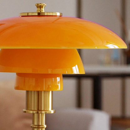 Lampada da tavolo vintage con paralume a fungo – Elegante lampada di design retro per soggiorno e camera da letto