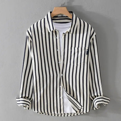 Camicia a righe leggera da uomo con bottoni – Leggera, Moderna e Versatile