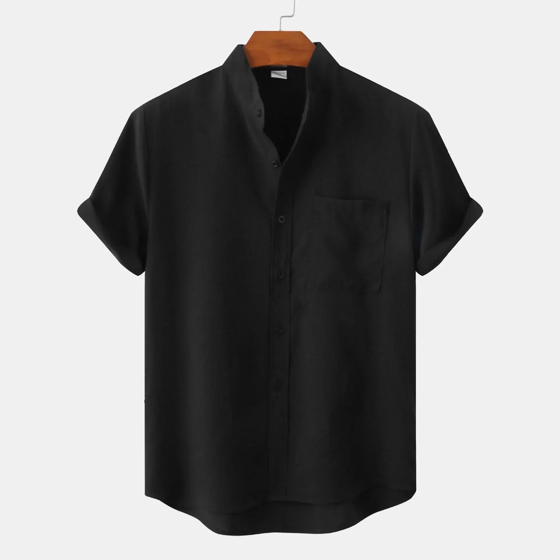 camicia lino uomo maniche corte con taschino