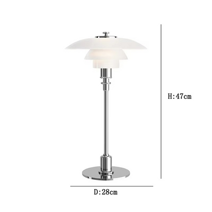 Lampada da tavolo vintage con paralume a fungo – Elegante lampada di design retro per soggiorno e camera da letto