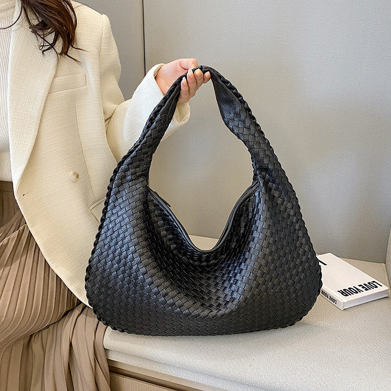 Dévia - Borsa a spalla in eco-pelle intrecciata