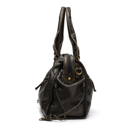Lunéthra - Borsa nera elegante per lo shopping