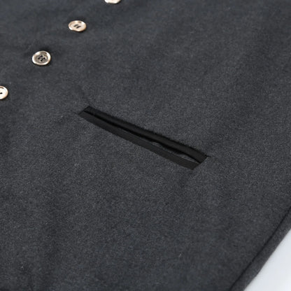 Elegante gilet da uomo in stile tradizionale con colletto alto – Classica chiusura a bottoni e stile senza tempo