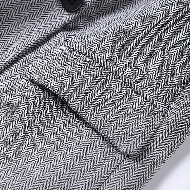 Maëlyse - Completo Tre Pezzi Power Elegance Blazer, Top Corsetto con Zip e Pantaloni a Vita Alta