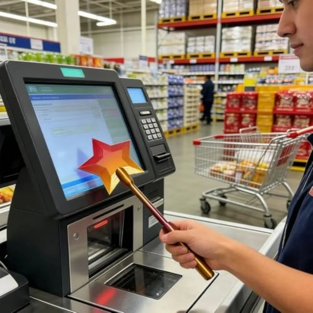 Bastone Magico per Portacarte 3D | Portacarte di pagamento contactless con stella | Oggi: 1+1 GRATIS
