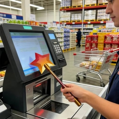 Bastone Magico per Portacarte 3D | Portacarte di pagamento contactless con stella | Oggi: 1+1 GRATIS