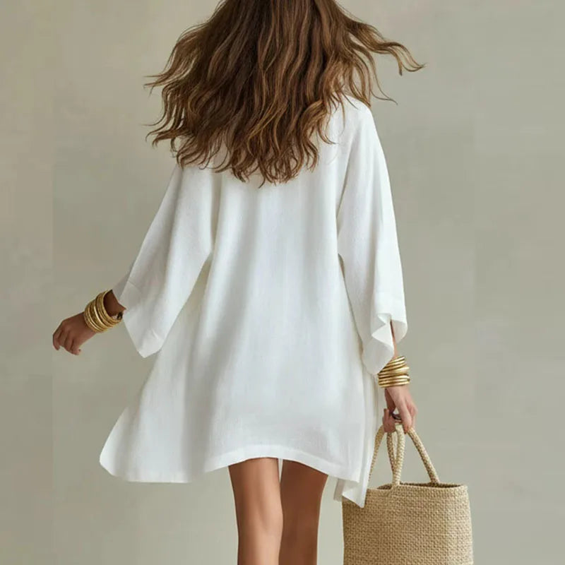 Set due pezzi casual per donne – Outfit estivo leggero con kimono e pantaloni corti