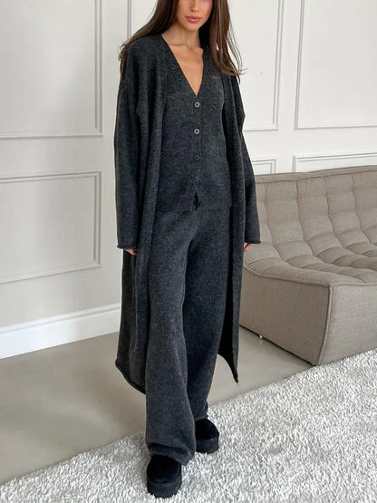 Calise - Ensemble estivo in materiale morbido, leggero ed elegante per donne, composto da un gilet, un blazer e un pantalone