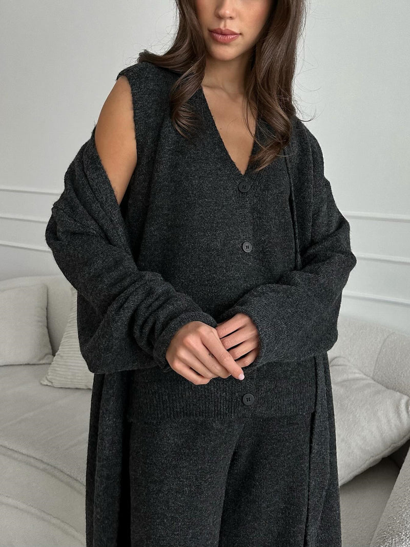 Calise - Ensemble estivo in materiale morbido, leggero ed elegante per donne, composto da un gilet, un blazer e un pantalone
