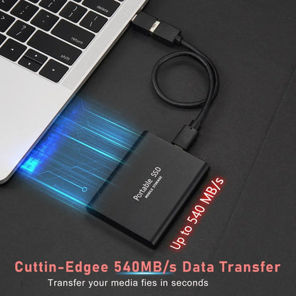 MiniFulgur - SSD Esterno Ultra-Veloce 2 To | Mini SSD | Memoria ad Alta Velocità per PC e Laptop