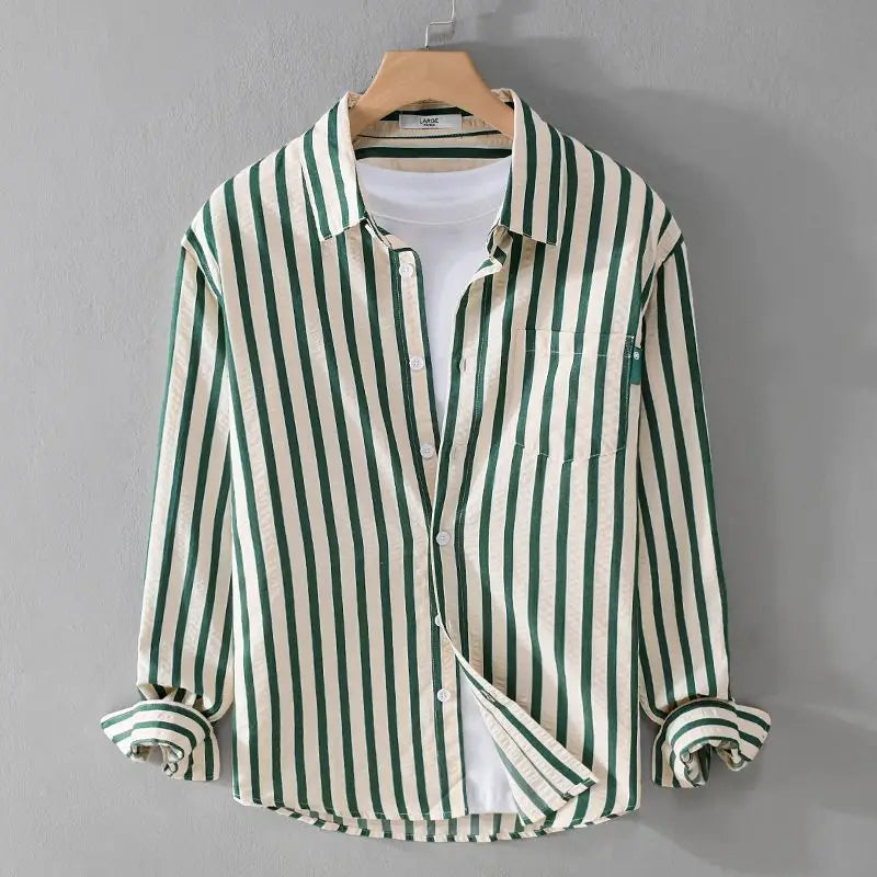 Camicia a righe leggera da uomo con bottoni – Leggera, Moderna e Versatile