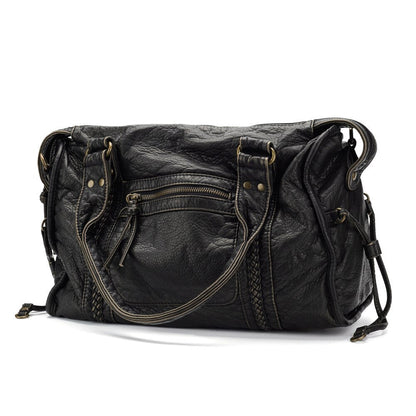 Lunéthra - Borsa nera elegante per lo shopping