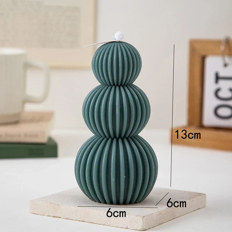VagueÉclat - Candela Profumata Design Geometrico con Motivo a Onde
