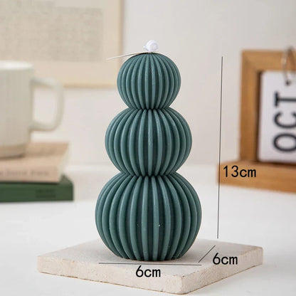 VagueÉclat - Candela Profumata Design Geometrico con Motivo a Onde