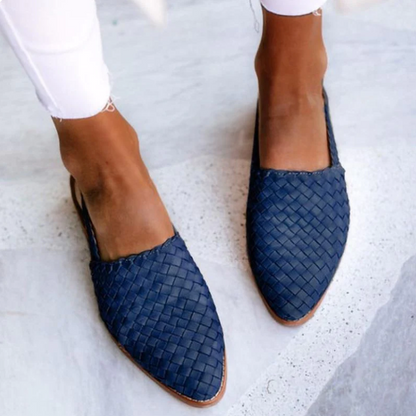Mocassini Slingback intrecciati a punta – Scarpe estive comode per donne
