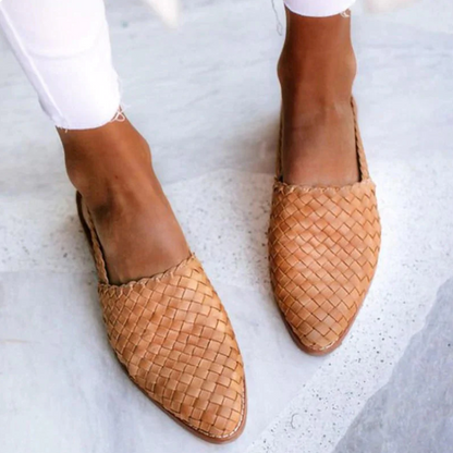 Mocassini Slingback intrecciati a punta – Scarpe estive comode per donne