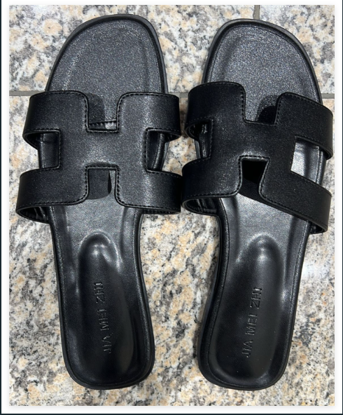 Eleganti Sandali Slide per Donna con Design a Cut-Out – Pantofole Estive Piatte