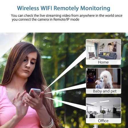 MiniVigi - Mini-Camera Wi-Fi impermeabile 1080P con visione notturna a 160°