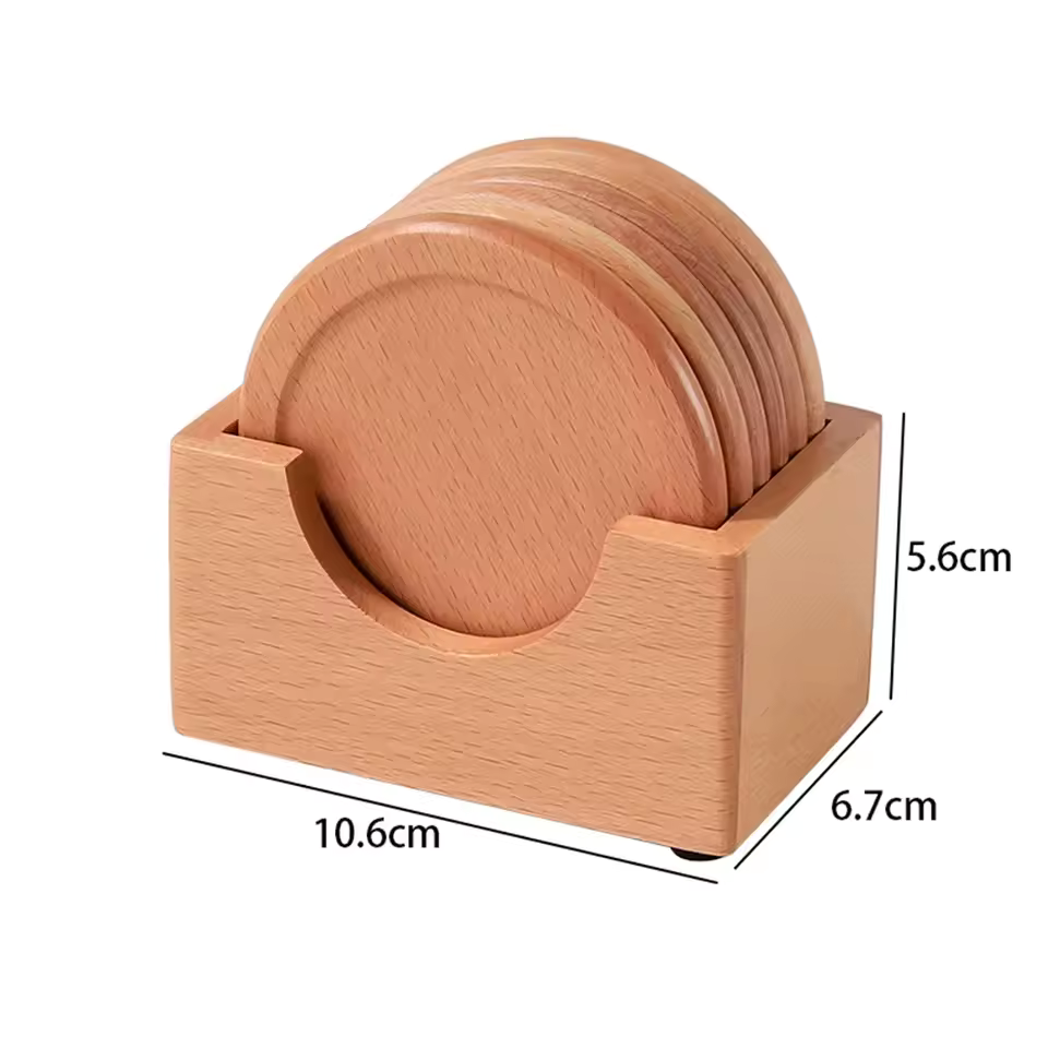 ArtboisZen - Set di Sottobicchieri in Legno Giapponese