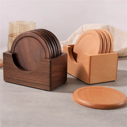 ArtboisZen - Set di Sottobicchieri in Legno Giapponese
