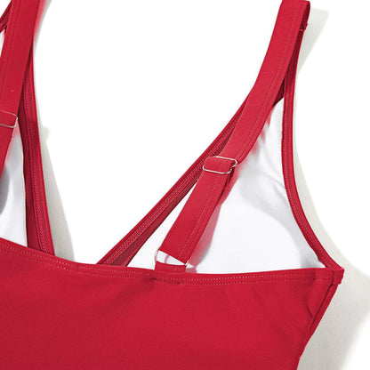 Costume da bagno elegante per donne con dettagli in rete – Scollo a V profondo e modellante