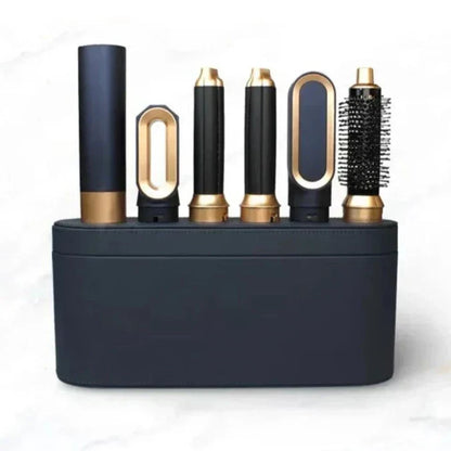 Styler per capelli Glow multifunzionale 5-in-1 con potente tecnologia agli ioni da 1000W, incluso asciugacapelli, piastra per capelli