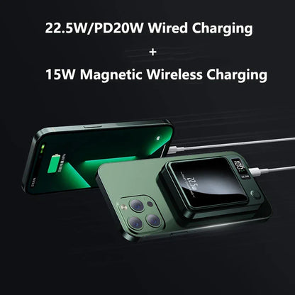 VoltZen - Batteria Esterna Magnetica Wireless | Powerbank Wireless | Compatibile con MagSafe