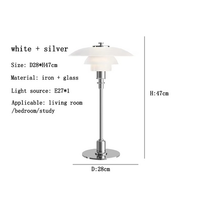 Lampada da tavolo vintage con paralume a fungo – Elegante lampada di design retro per soggiorno e camera da letto