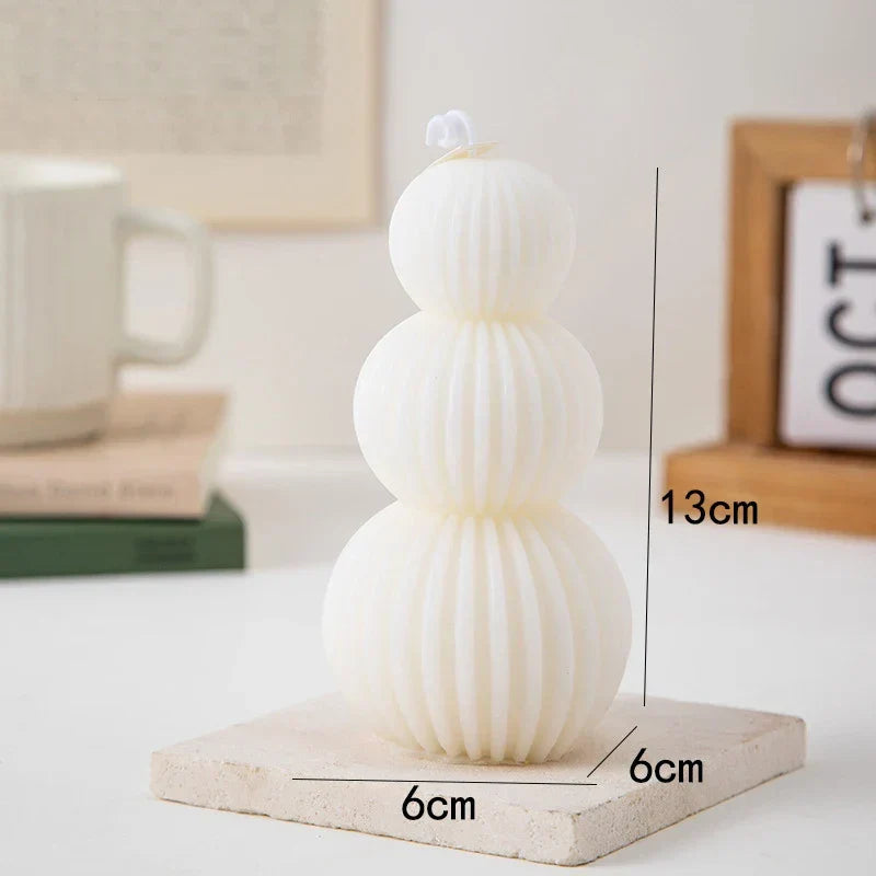 VagueÉclat - Candela Profumata Design Geometrico con Motivo a Onde