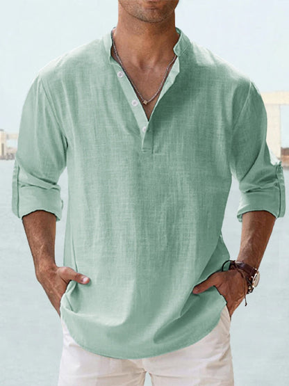 camicia lino uomo estate Jorvian
