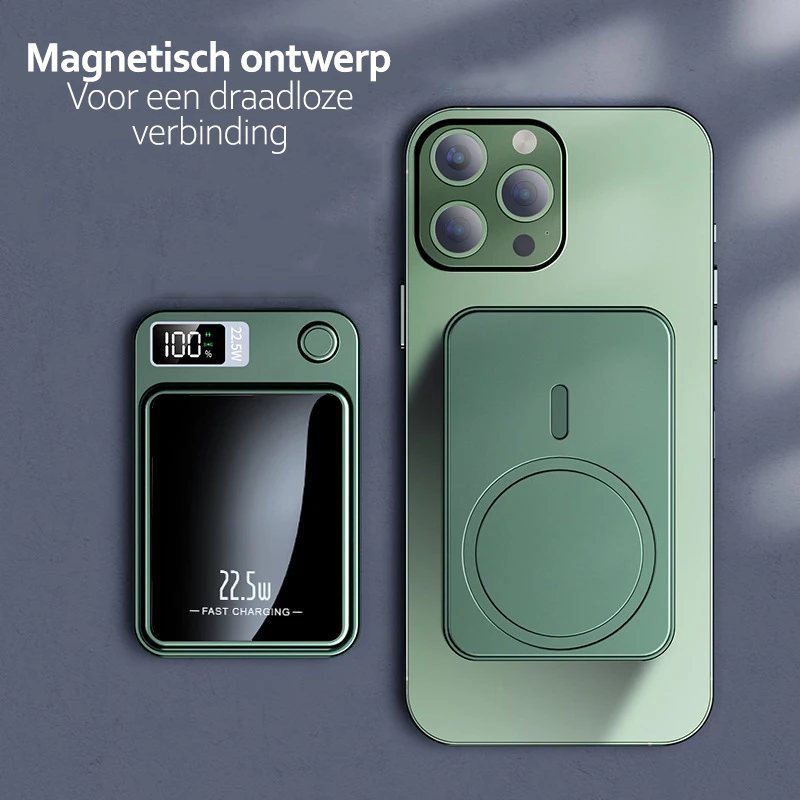 VoltZen - Batteria Esterna Magnetica Wireless | Powerbank Wireless | Compatibile con MagSafe