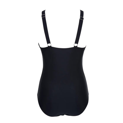 Costume da bagno elegante per donne con dettagli in rete – Scollo a V profondo e modellante